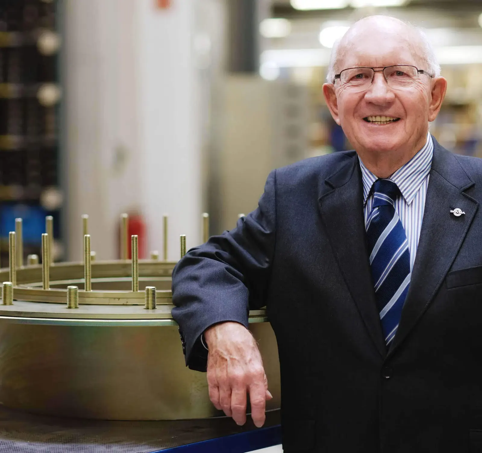 Hans-Ullrich Ihlenfeldt, DOYMA-Unternehmensgründer, im Werk in Oyten